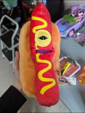 Fuggler Plush Hot Dog with Mustard